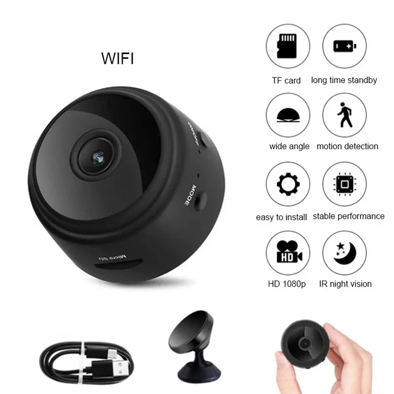 A9 Mini Camera - Beveilingingscamera met Wifi 1080p en Nachtvisie