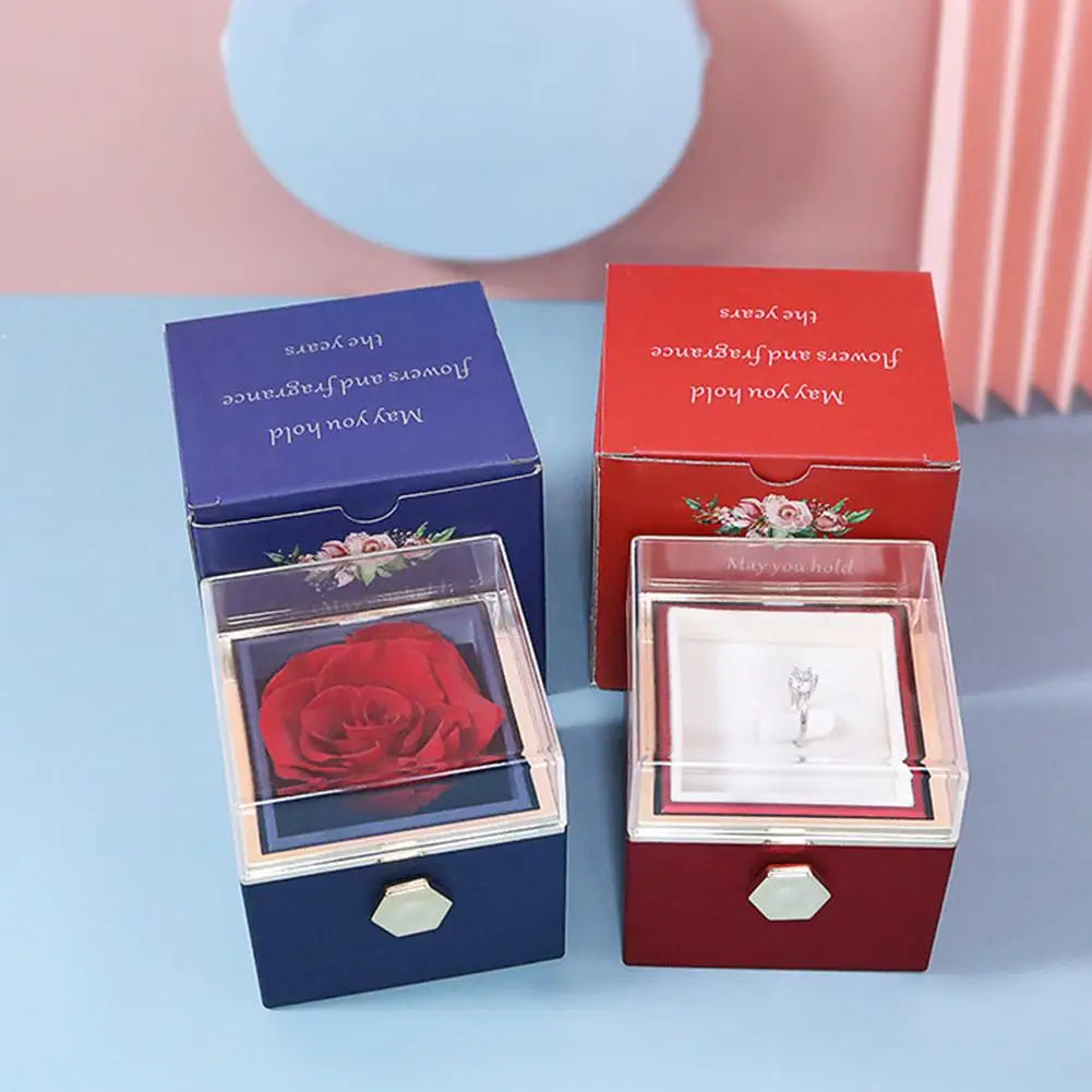 Surprise Necklace - Rotating Rose Gift Box