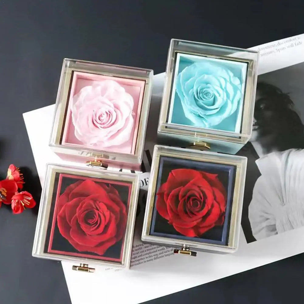 Surprise Necklace - Rotating Rose Gift Box